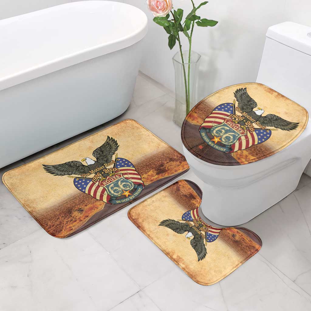 Route 66 Highway United States Bathroom Set Mother Road Happy 100th Anniversary Proud - Wonder Print Shop