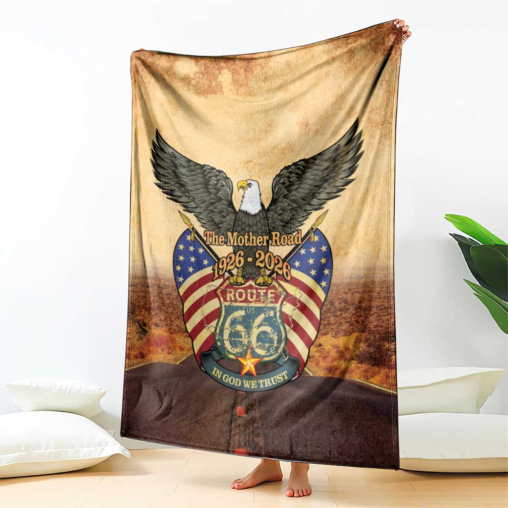 Route 66 Highway United States Blanket Mother Road Happy 100th Anniversary Proud - Wonder Print Shop