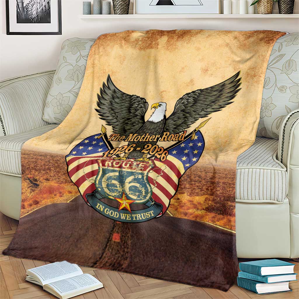 Route 66 Highway United States Blanket Mother Road Happy 100th Anniversary Proud - Wonder Print Shop