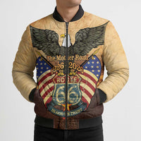 Route 66 Highway United States Bomber Puffer Jacket Mother Road Happy 100th Anniversary Proud - Wonder Print Shop