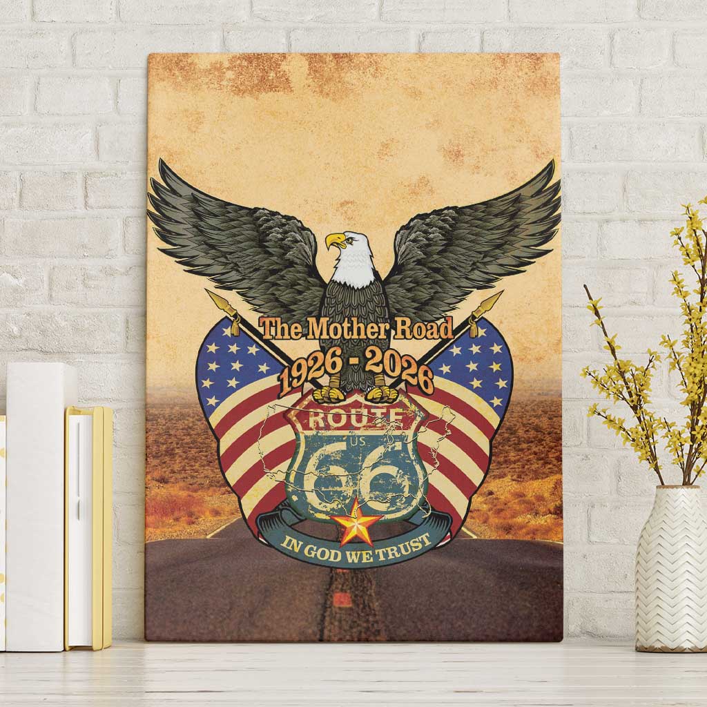 Route 66 Highway United States Canvas Wall Art Mother Road Happy 100th Anniversary Proud - Wonder Print Shop