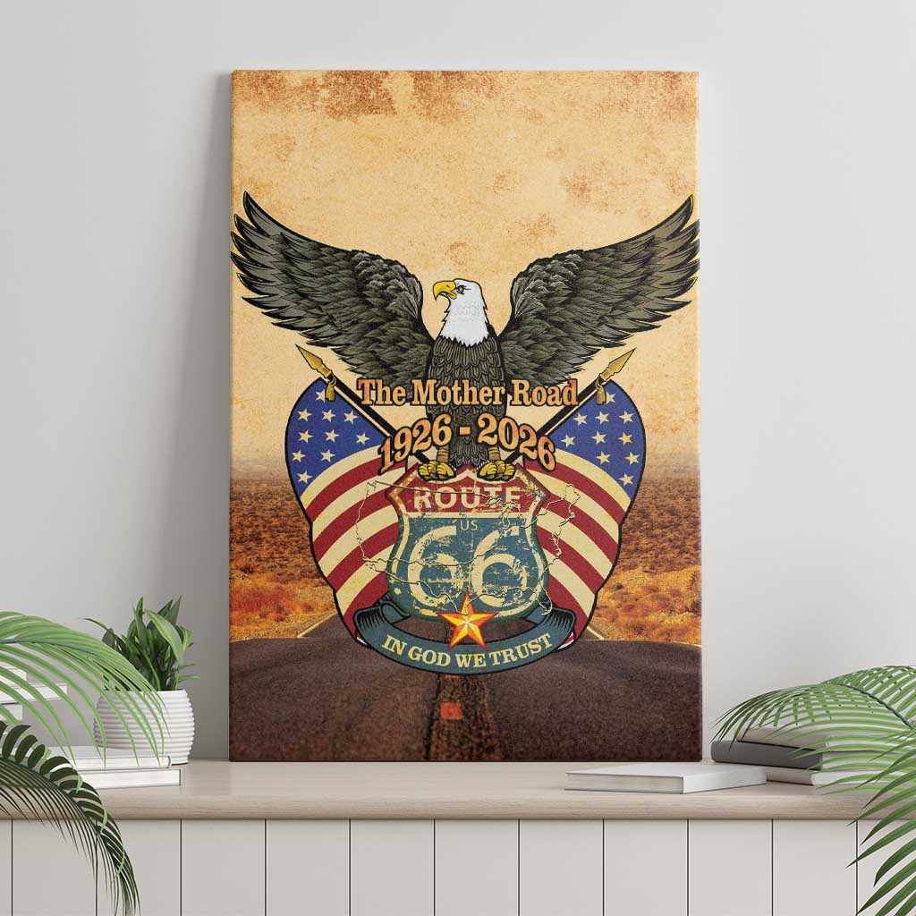Route 66 Highway United States Canvas Wall Art Mother Road Happy 100th Anniversary Proud - Wonder Print Shop