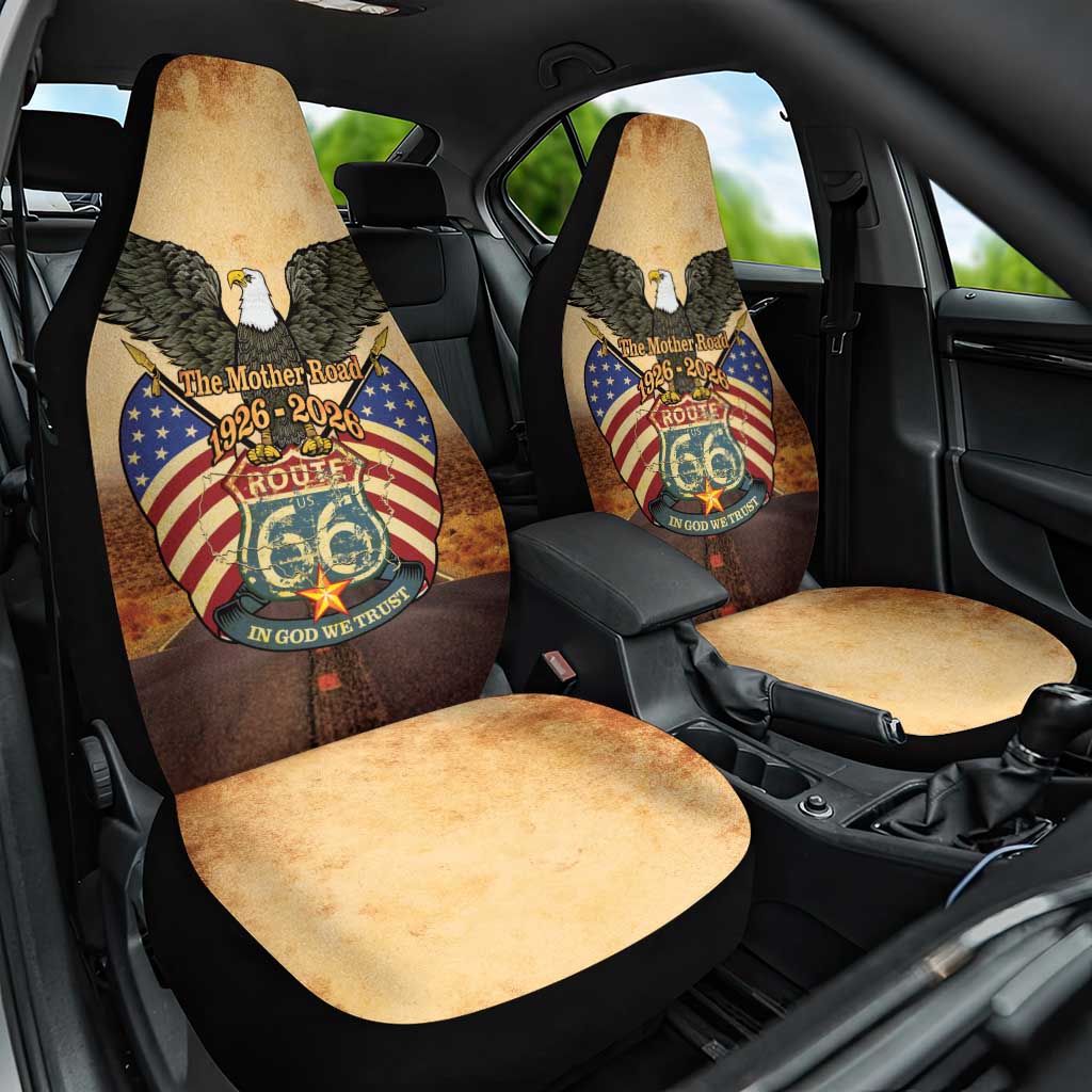 Route 66 Highway United States Car Seat Cover Mother Road Happy 100th Anniversary Proud - Wonder Print Shop