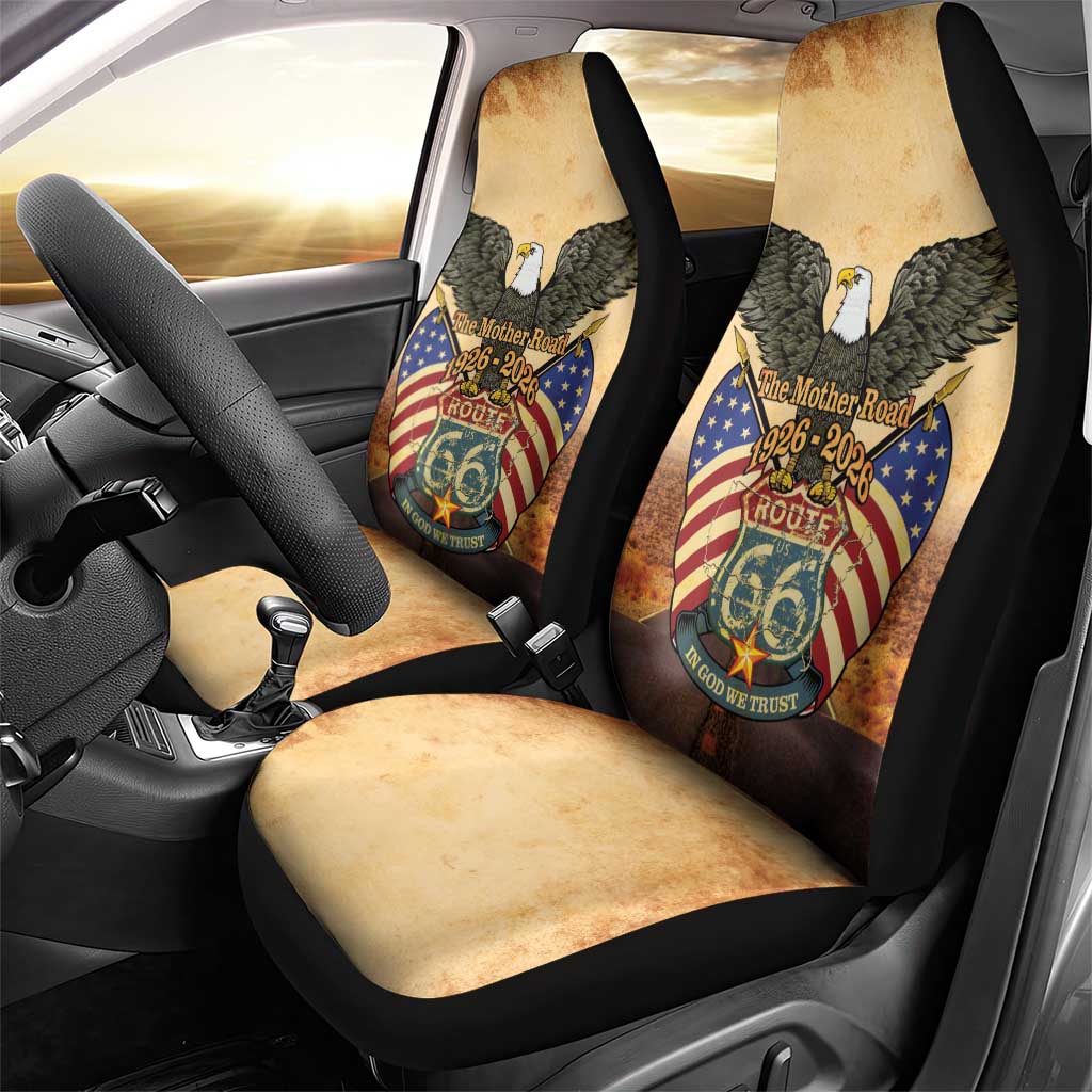 Route 66 Highway United States Car Seat Cover Mother Road Happy 100th Anniversary Proud - Wonder Print Shop
