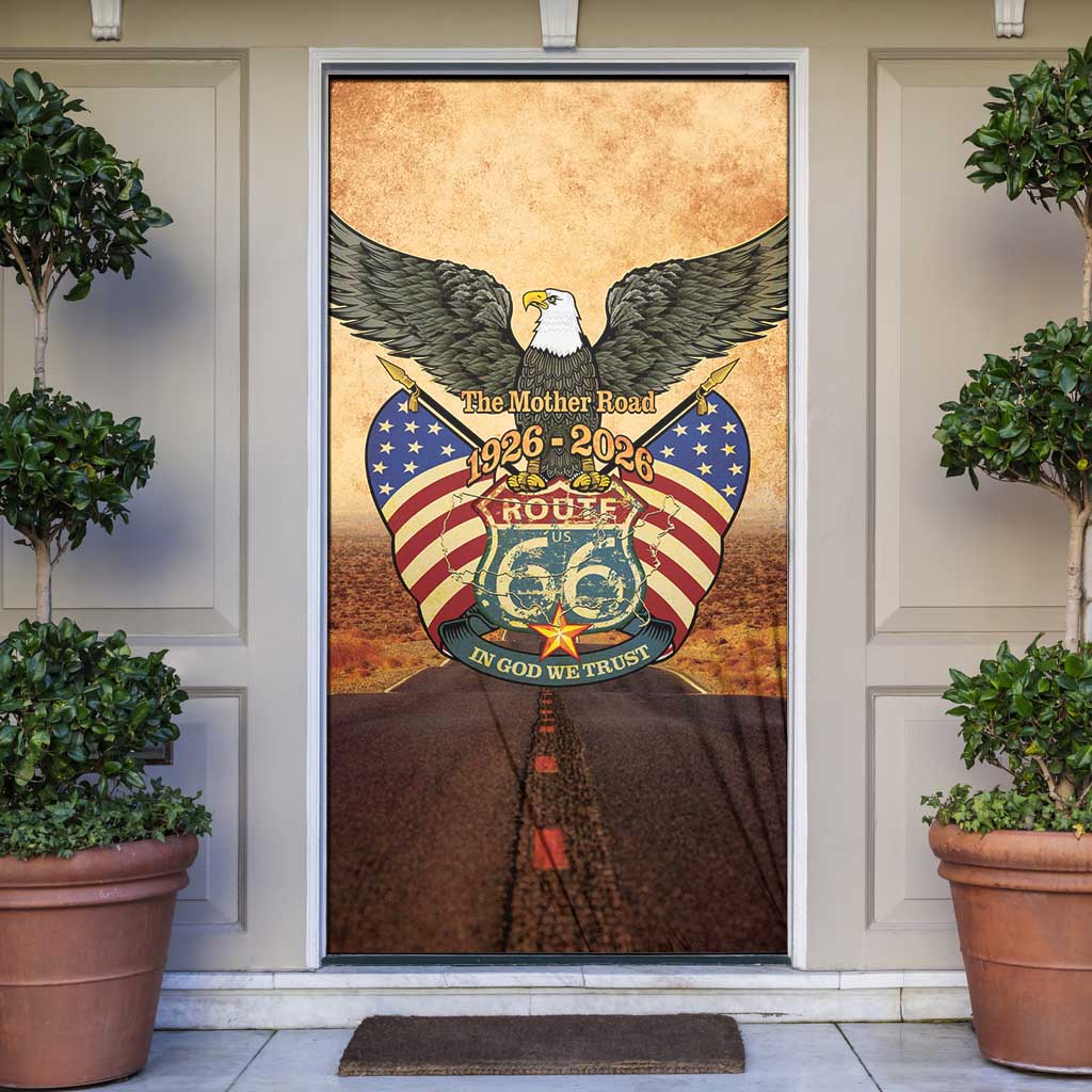 Route 66 Highway United States Door Cover Mother Road Happy 100th Anniversary Proud - Wonder Print Shop