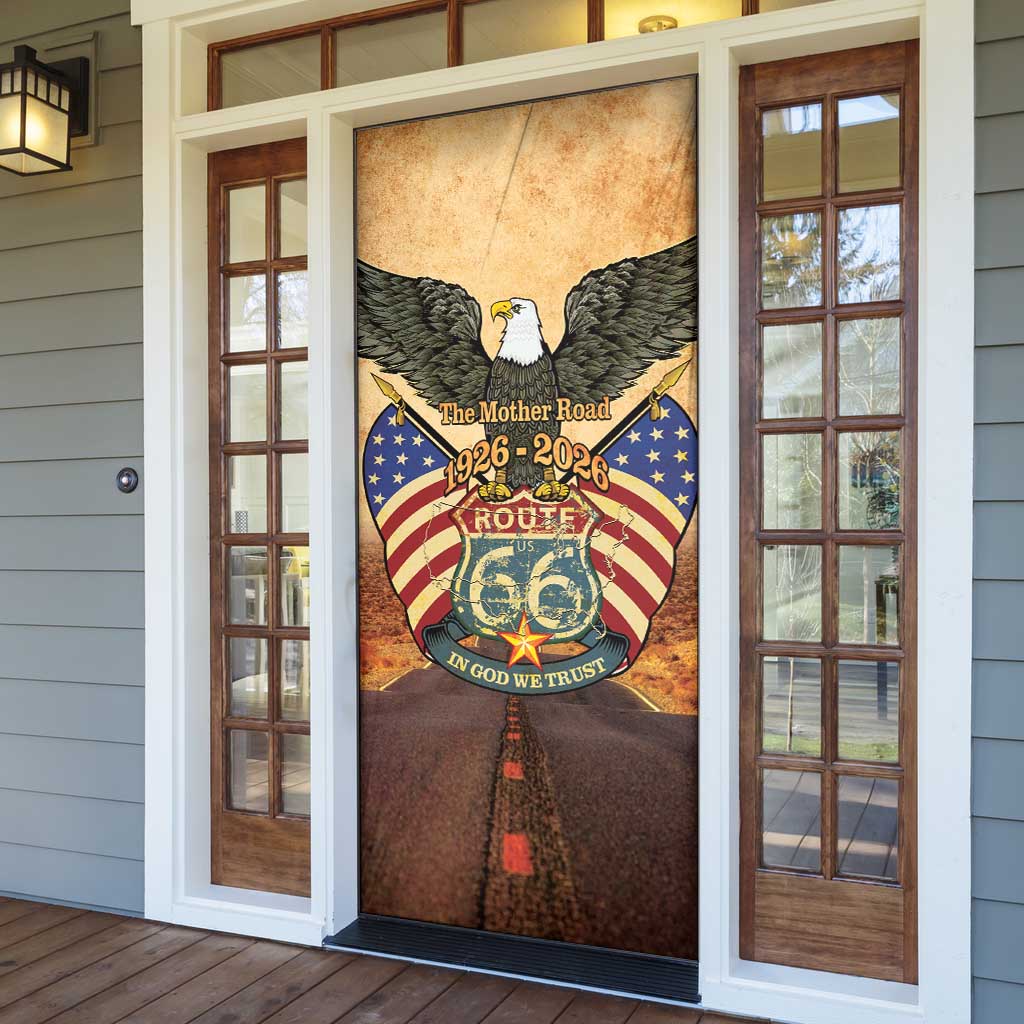 Route 66 Highway United States Door Cover Mother Road Happy 100th Anniversary Proud - Wonder Print Shop