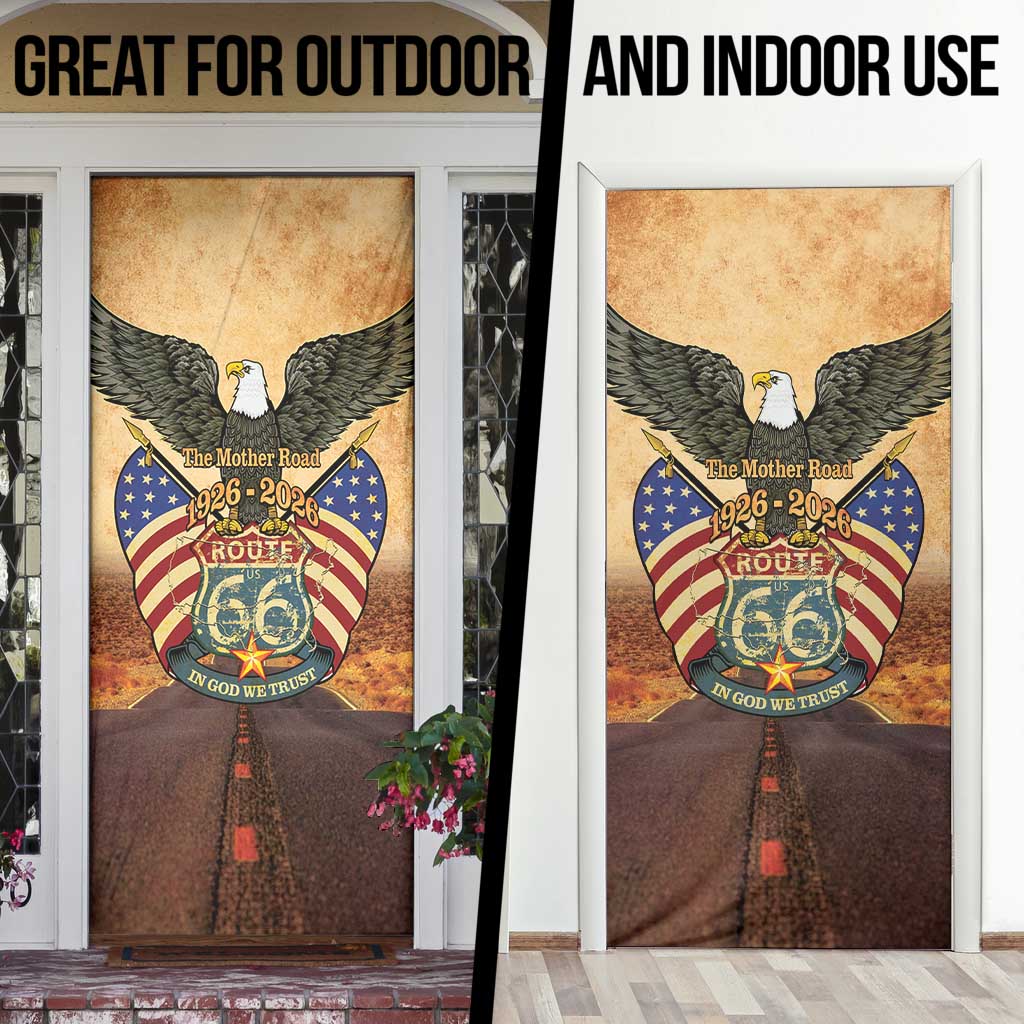 Route 66 Highway United States Door Cover Mother Road Happy 100th Anniversary Proud - Wonder Print Shop
