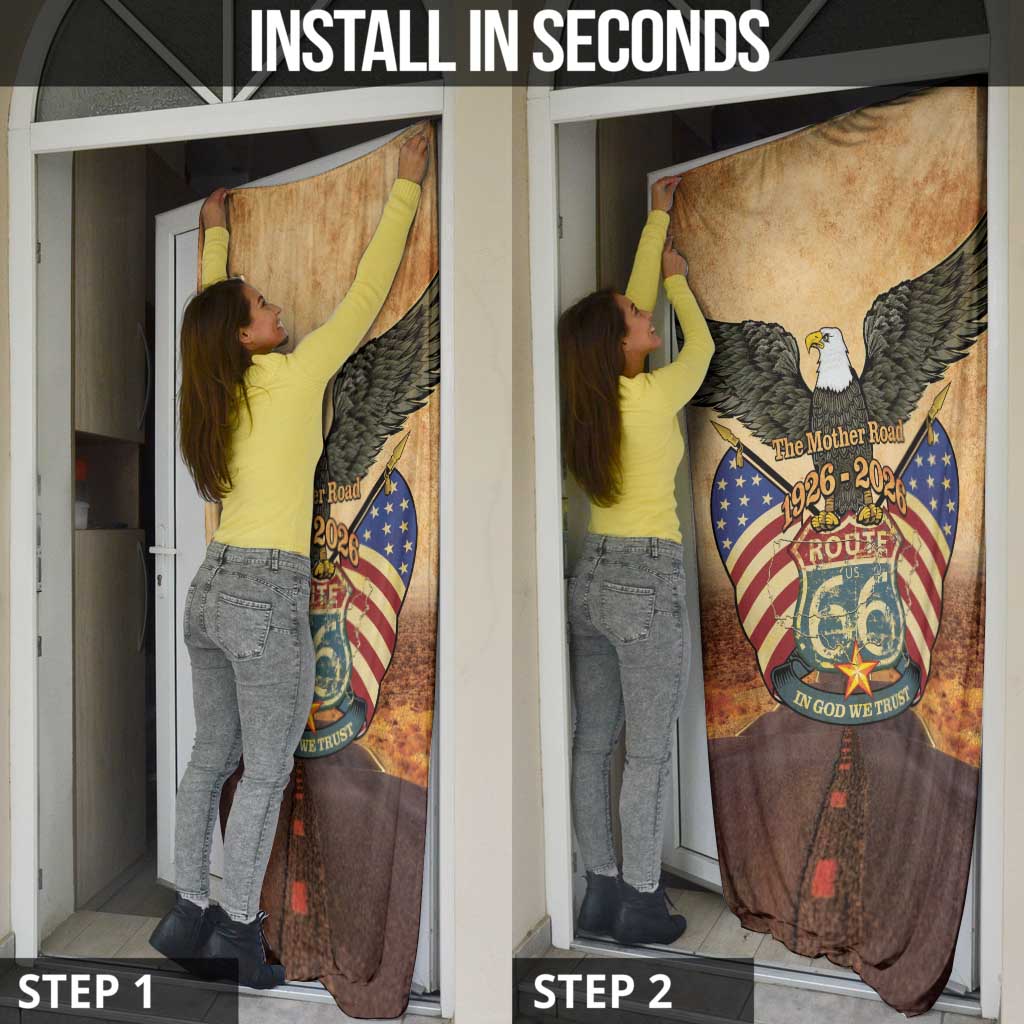 Route 66 Highway United States Door Cover Mother Road Happy 100th Anniversary Proud - Wonder Print Shop