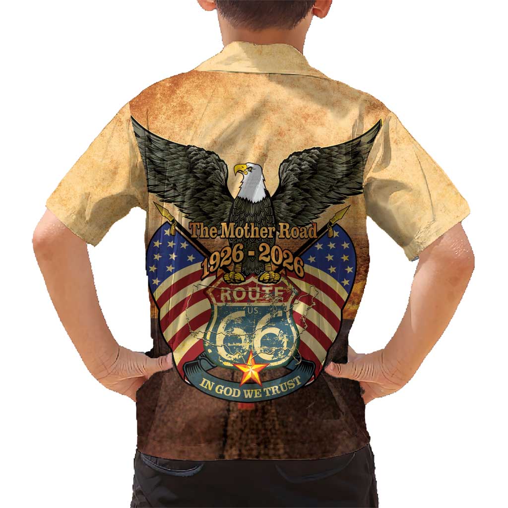 Route 66 Highway United States Family Matching Puletasi and Hawaiian Shirt Mother Road Happy 100th Anniversary Proud - Wonder Print Shop