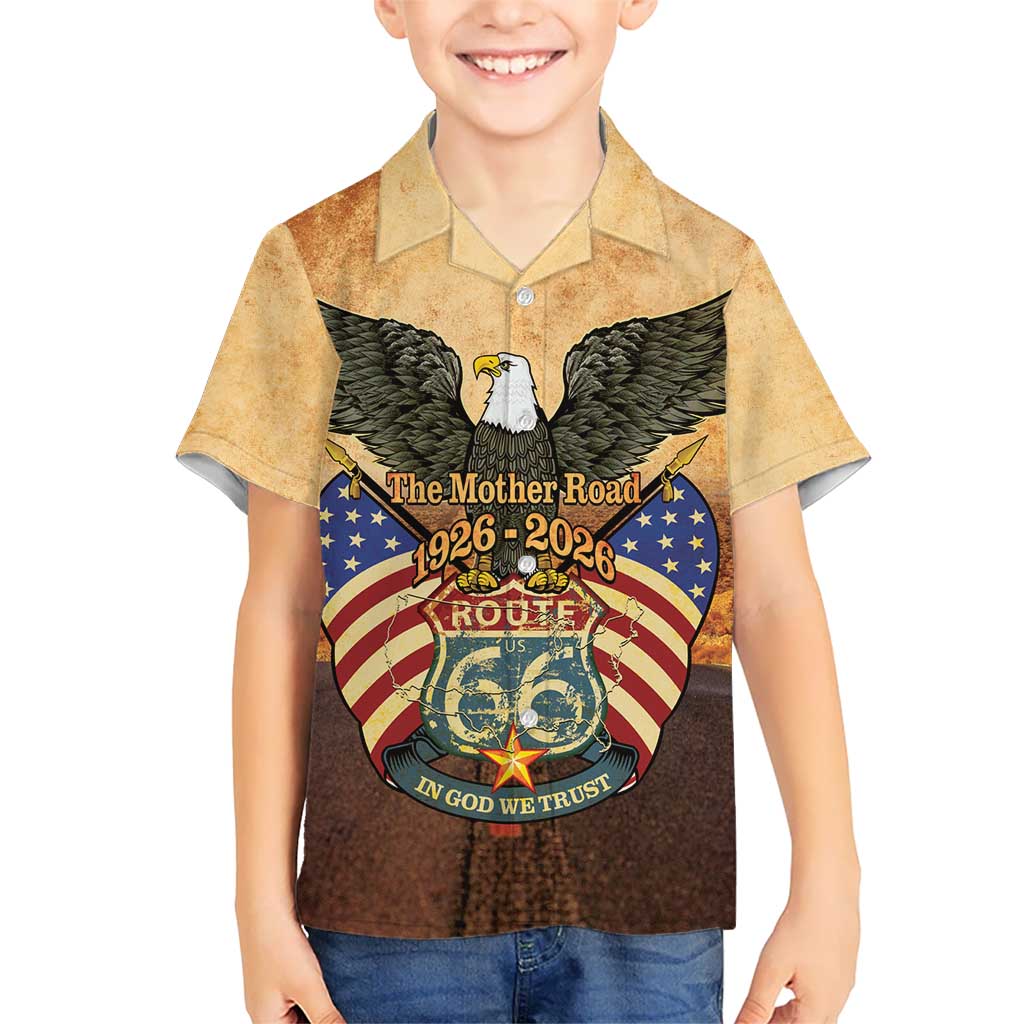 Route 66 Highway United States Family Matching Puletasi and Hawaiian Shirt Mother Road Happy 100th Anniversary Proud - Wonder Print Shop