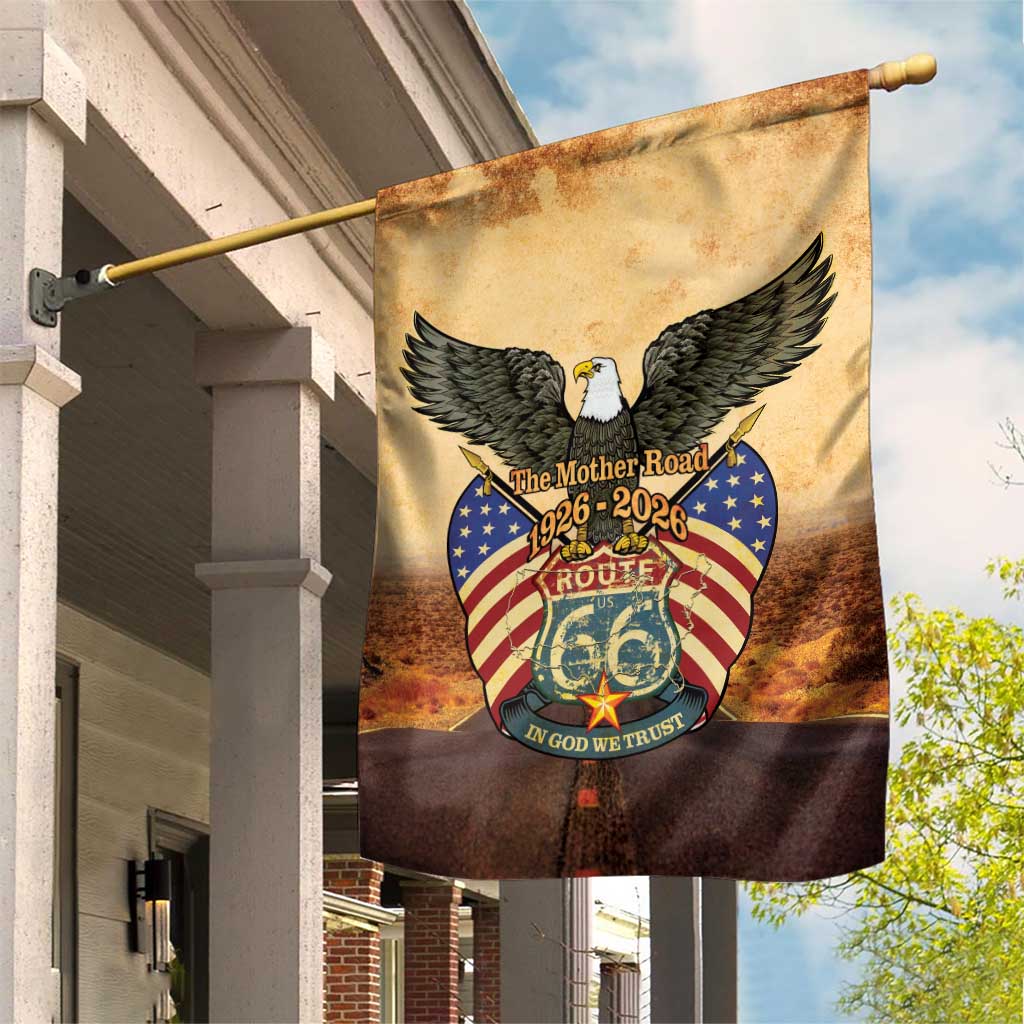 Route 66 Highway United States Garden Flag Mother Road Happy 100th Anniversary Proud - Wonder Print Shop