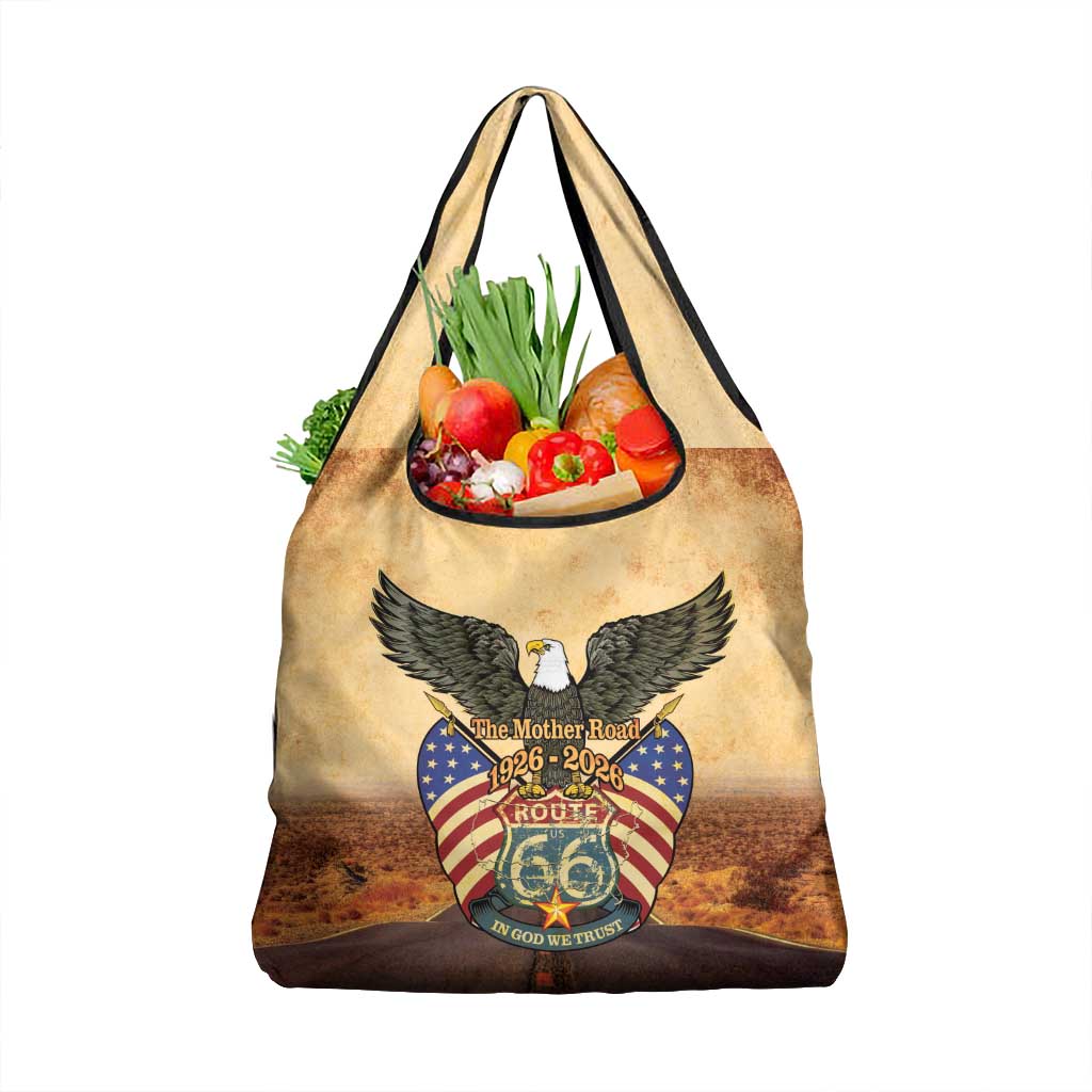 Route 66 Highway United States Grocery Bag Mother Road Happy 100th Anniversary Proud - Wonder Print Shop