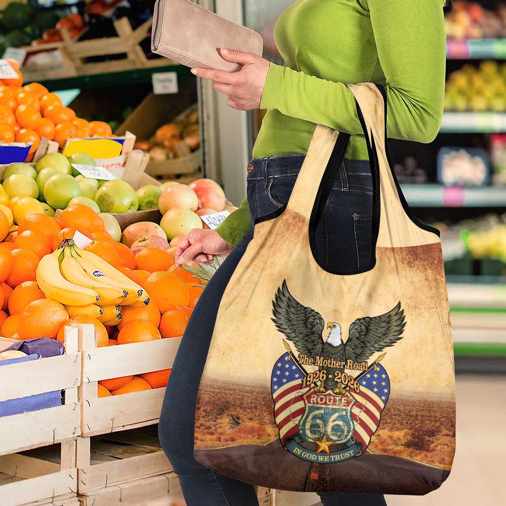 Route 66 Highway United States Grocery Bag Mother Road Happy 100th Anniversary Proud - Wonder Print Shop