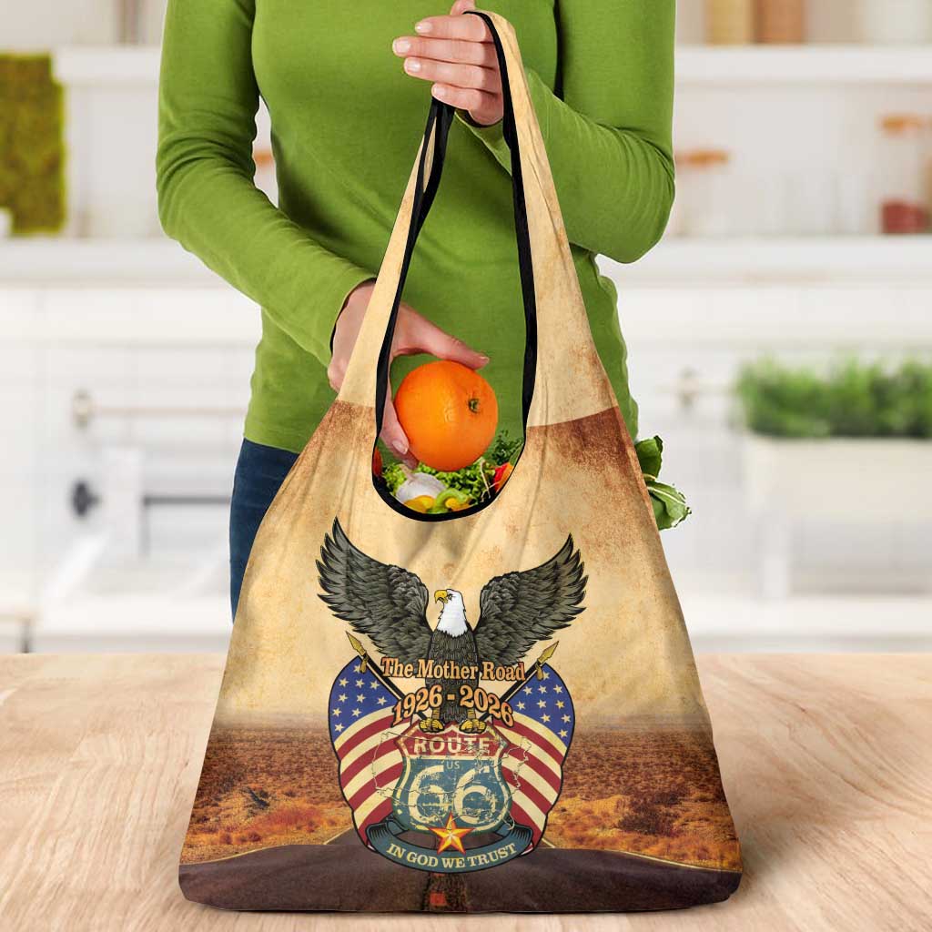Route 66 Highway United States Grocery Bag Mother Road Happy 100th Anniversary Proud - Wonder Print Shop
