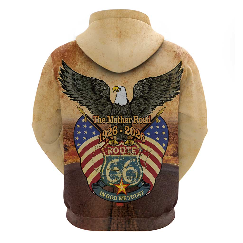 Route 66 Highway United States Hoodie Mother Road Happy 100th Anniversary Proud - Wonder Print Shop