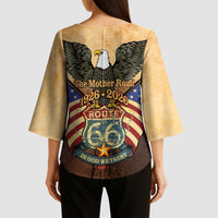 Route 66 Highway United States Kimono Sleeve Blouse Mother Road Happy 100th Anniversary Proud - Wonder Print Shop