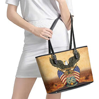 Route 66 Highway United States Leather Tote Bag Mother Road Happy 100th Anniversary Proud - Wonder Print Shop
