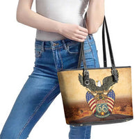 Route 66 Highway United States Leather Tote Bag Mother Road Happy 100th Anniversary Proud - Wonder Print Shop