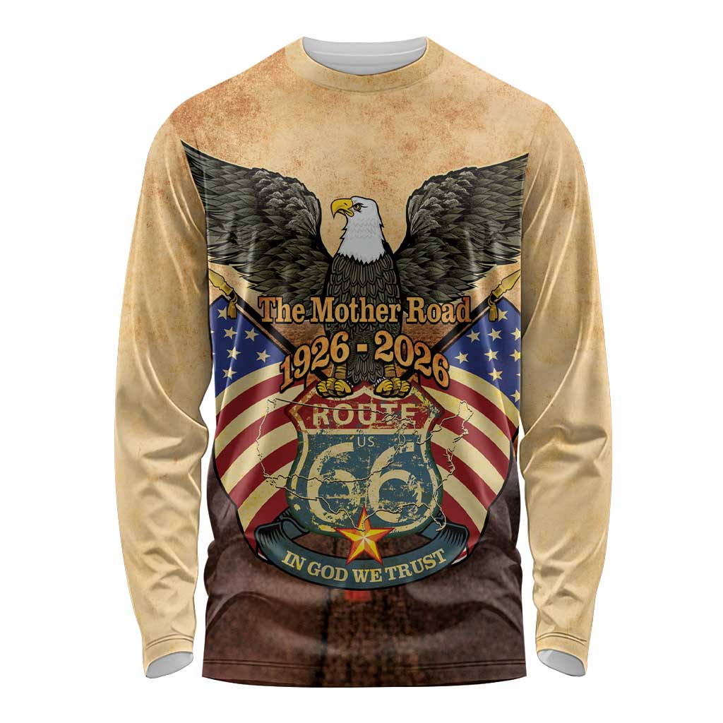 Route 66 Highway United States Long Sleeve Shirt Mother Road Happy 100th Anniversary Proud - Wonder Print Shop