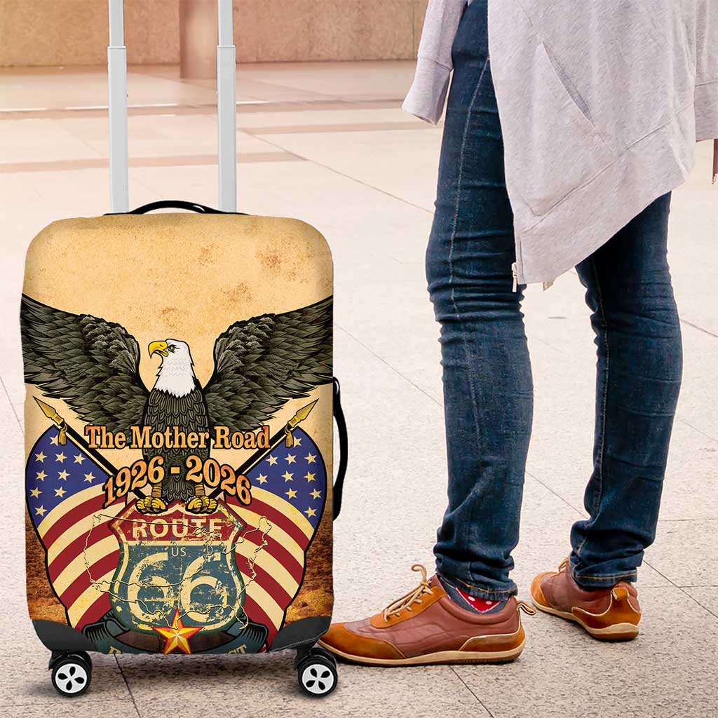 Route 66 Highway United States Luggage Cover Mother Road Happy 100th Anniversary Proud - Wonder Print Shop