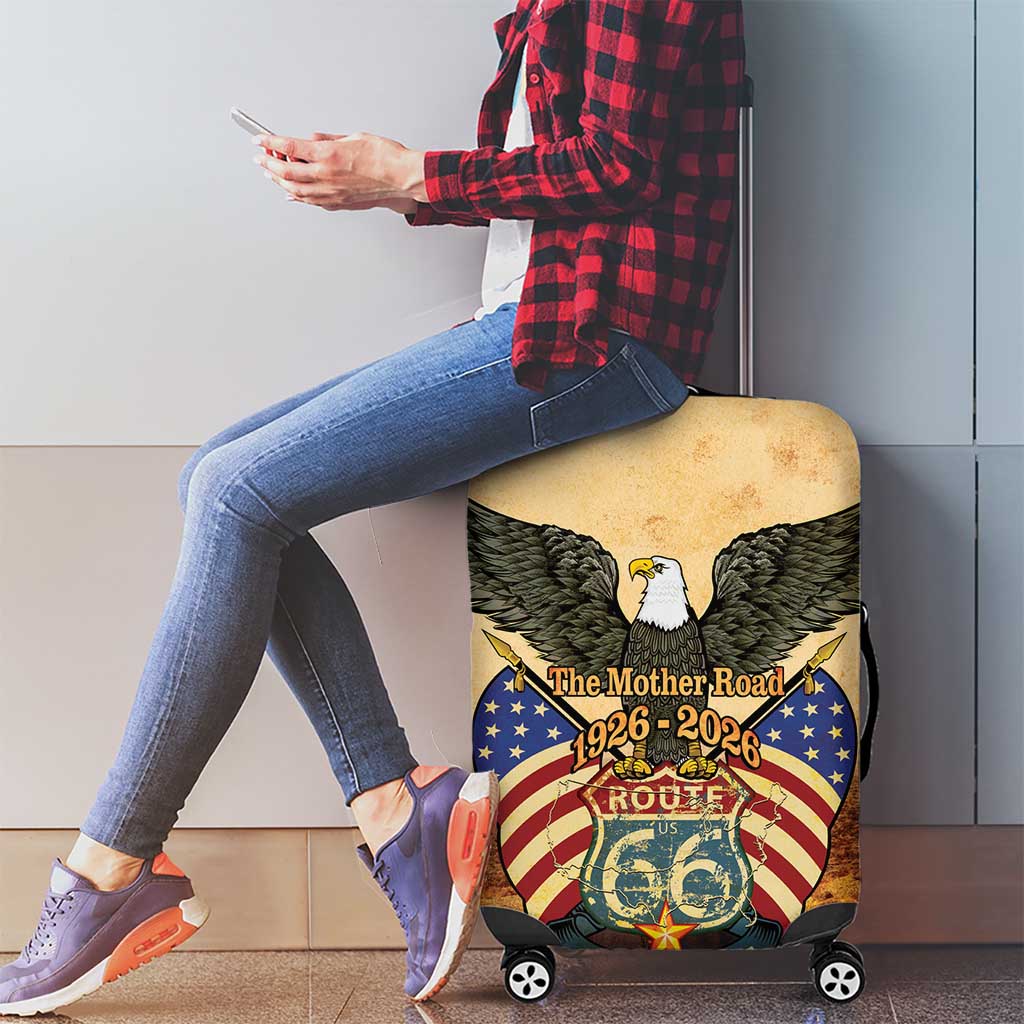 Route 66 Highway United States Luggage Cover Mother Road Happy 100th Anniversary Proud - Wonder Print Shop