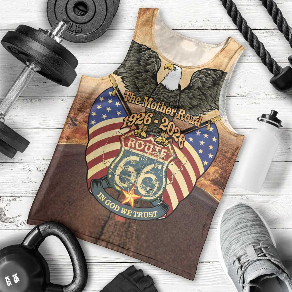 Route 66 Highway United States Men Tank Top Mother Road Happy 100th Anniversary Proud - Wonder Print Shop