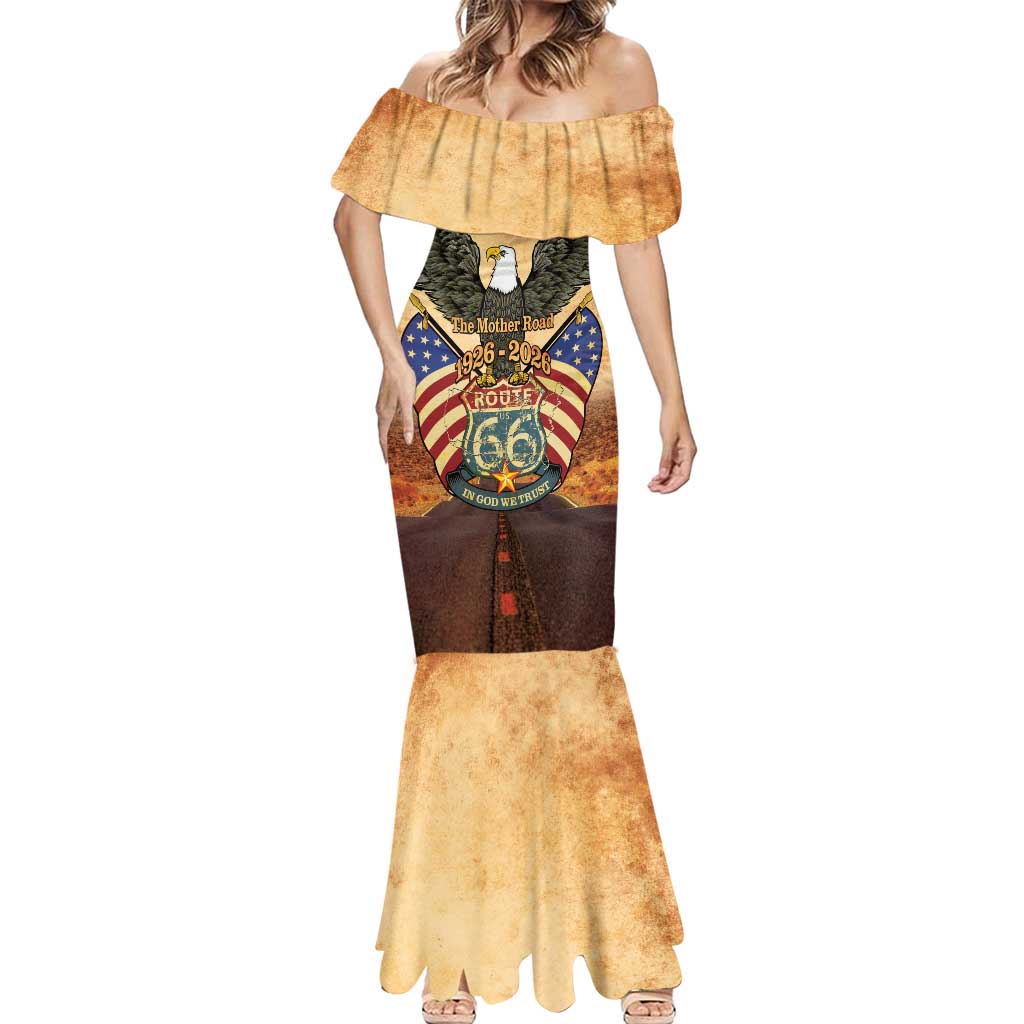 Route 66 Highway United States Mermaid Dress Mother Road Happy 100th Anniversary Proud - Wonder Print Shop