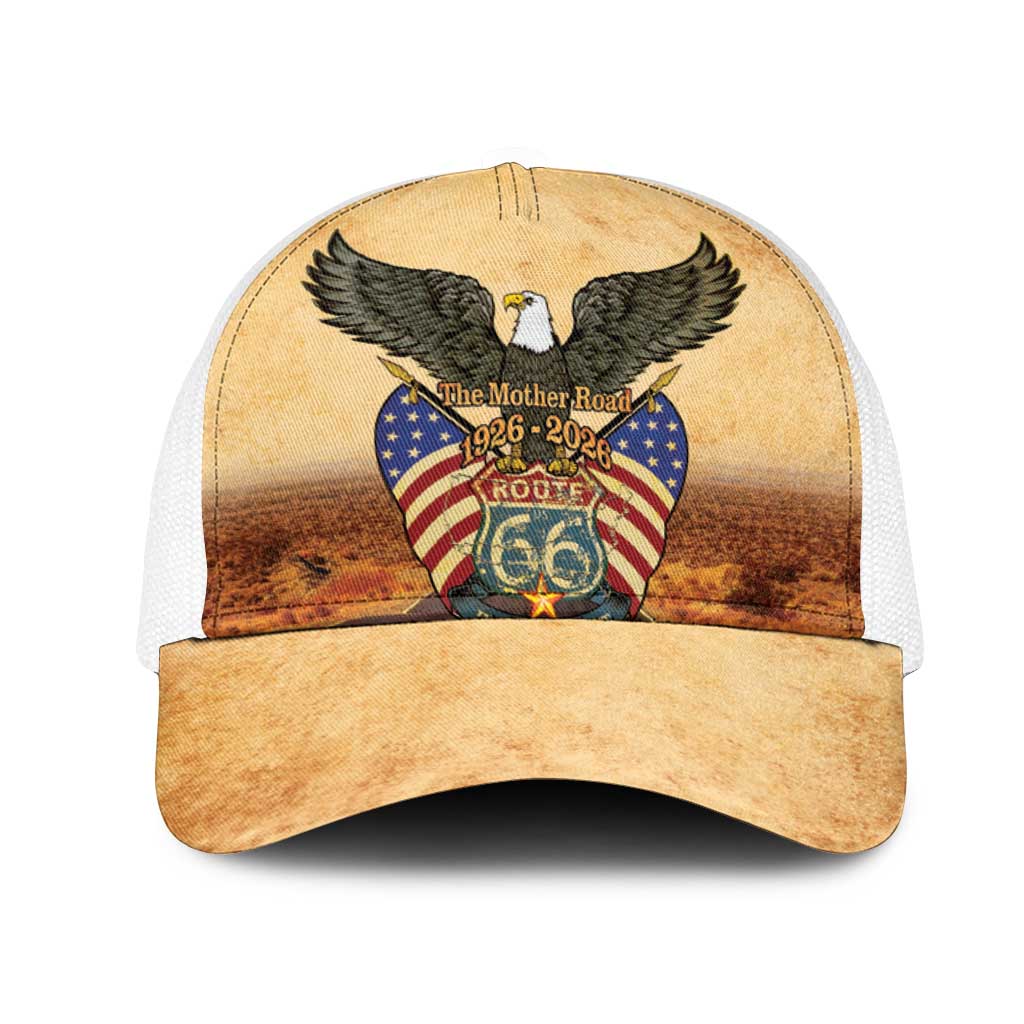 Route 66 Highway United States Mesh Trucker Cap Mother Road Happy 100th Anniversary Proud - Wonder Print Shop