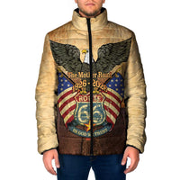 Route 66 Highway United States Padded Jacket Mother Road Happy 100th Anniversary Proud - Wonder Print Shop