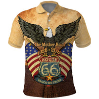 Route 66 Highway United States Polo Shirt Mother Road Happy 100th Anniversary Proud - Wonder Print Shop