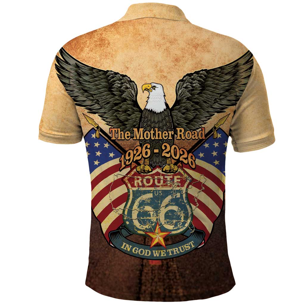 Route 66 Highway United States Polo Shirt Mother Road Happy 100th Anniversary Proud - Wonder Print Shop