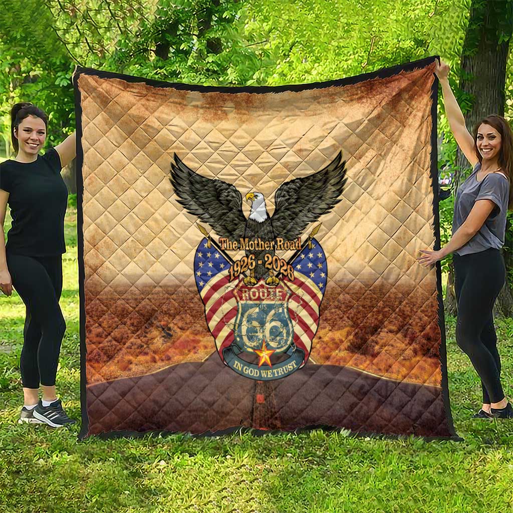 Route 66 Highway United States Quilt Mother Road Happy 100th Anniversary Proud - Wonder Print Shop