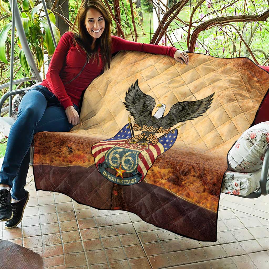 Route 66 Highway United States Quilt Mother Road Happy 100th Anniversary Proud - Wonder Print Shop