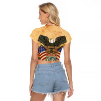 Route 66 Highway United States Raglan Cropped T Shirt Mother Road Happy 100th Anniversary Proud - Wonder Print Shop