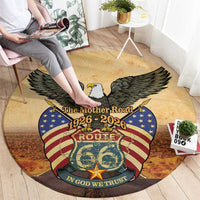 Route 66 Highway United States Round Carpet Mother Road Happy 100th Anniversary Proud - Wonder Print Shop