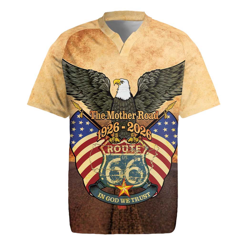 Route 66 Highway United States Rugby Jersey Mother Road Happy 100th Anniversary Proud - Wonder Print Shop