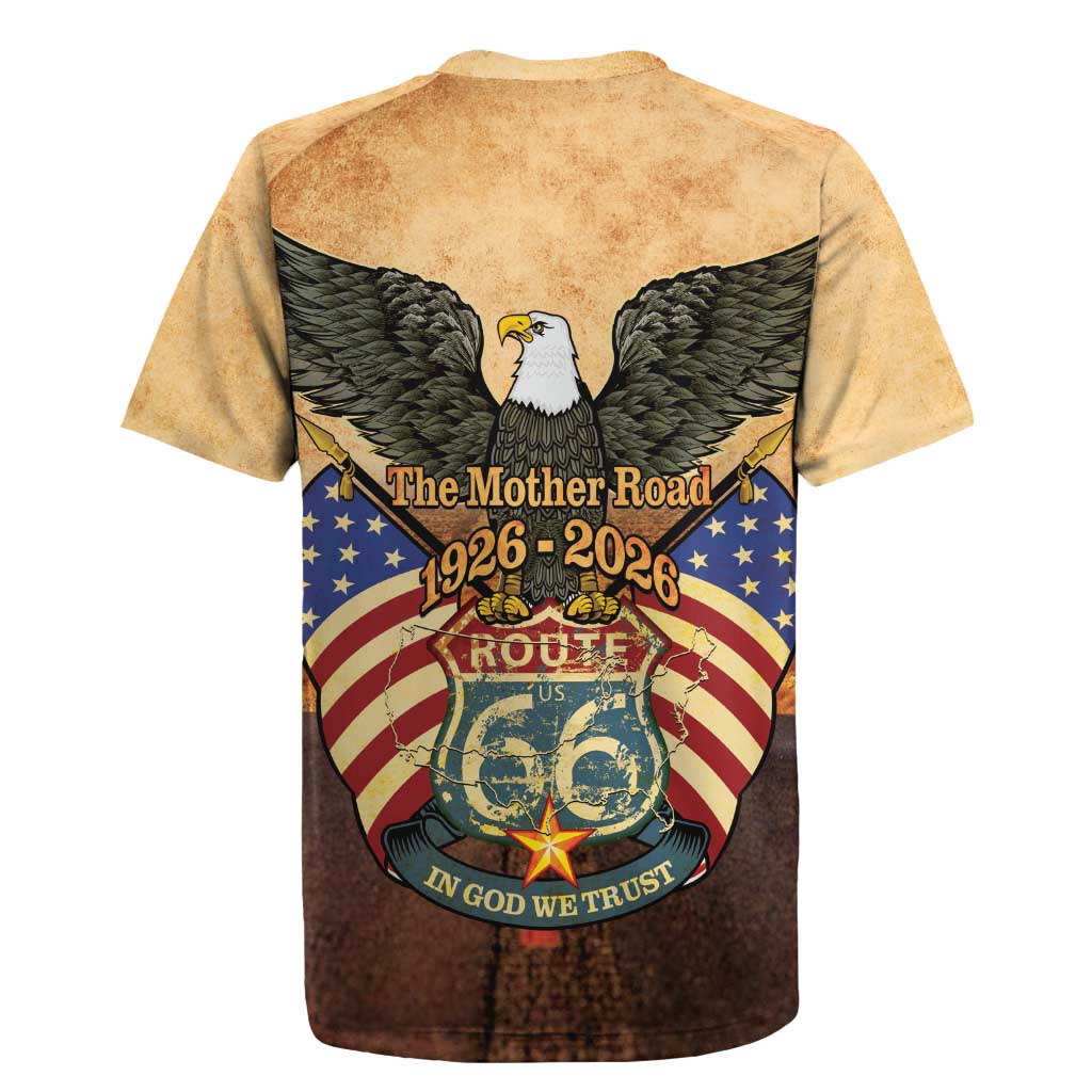 Route 66 Highway United States Rugby Jersey Mother Road Happy 100th Anniversary Proud - Wonder Print Shop