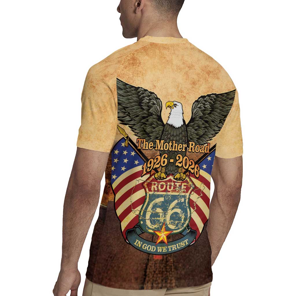 Route 66 Highway United States Rugby Jersey Mother Road Happy 100th Anniversary Proud - Wonder Print Shop