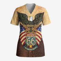 Route 66 Highway United States Scrub Top Mother Road Happy 100th Anniversary Proud - Wonder Print Shop