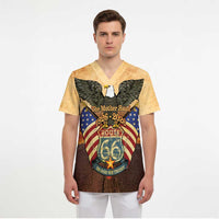 Route 66 Highway United States Scrub Top Mother Road Happy 100th Anniversary Proud - Wonder Print Shop