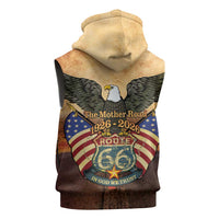 Route 66 Highway United States Sleeveless Hoodie Mother Road Happy 100th Anniversary Proud - Wonder Print Shop