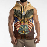 Route 66 Highway United States Sleeveless Zip Hoodie Mother Road Happy 100th Anniversary Proud - Wonder Print Shop