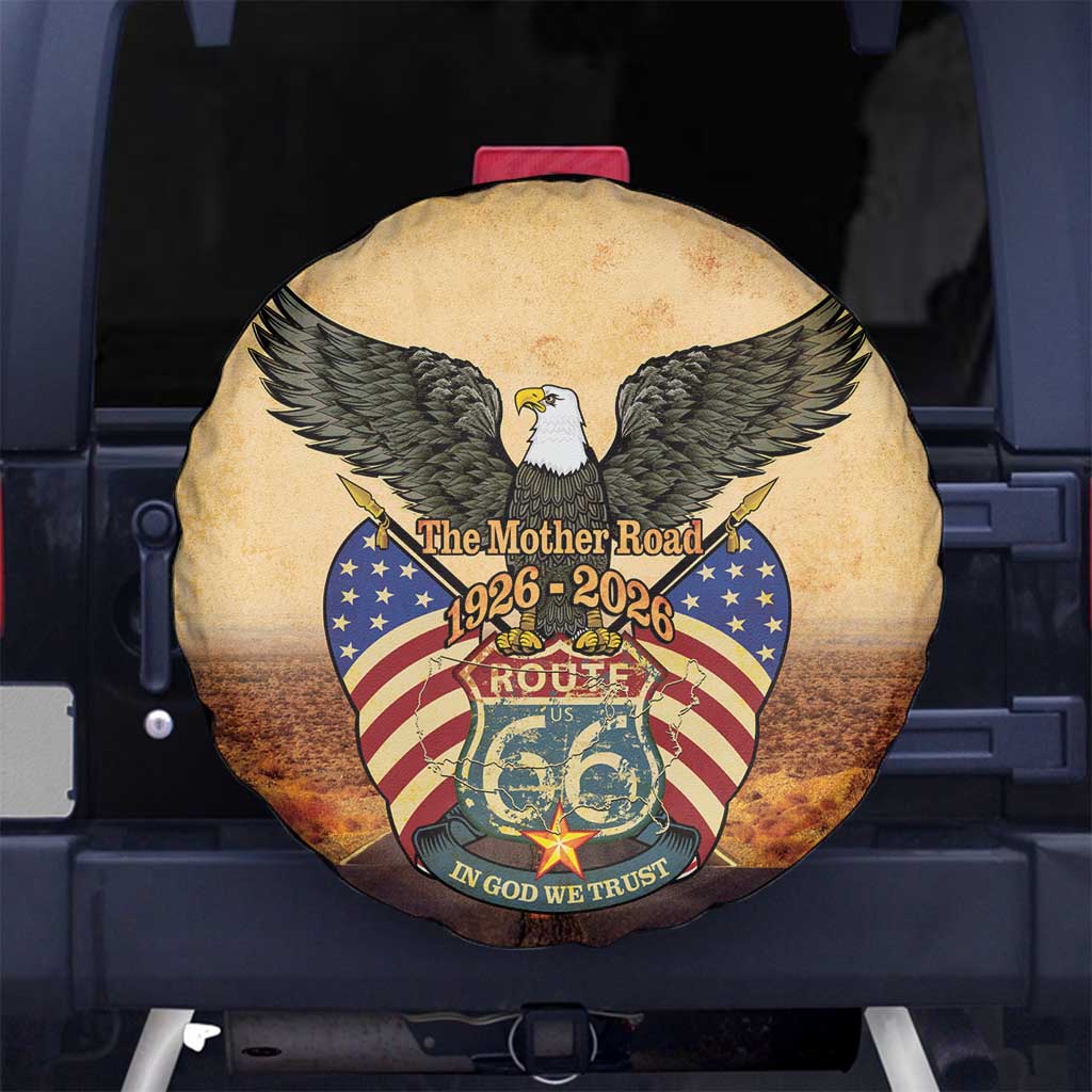 Route 66 Highway United States Spare Tire Cover Mother Road Happy 100th Anniversary Proud - Wonder Print Shop