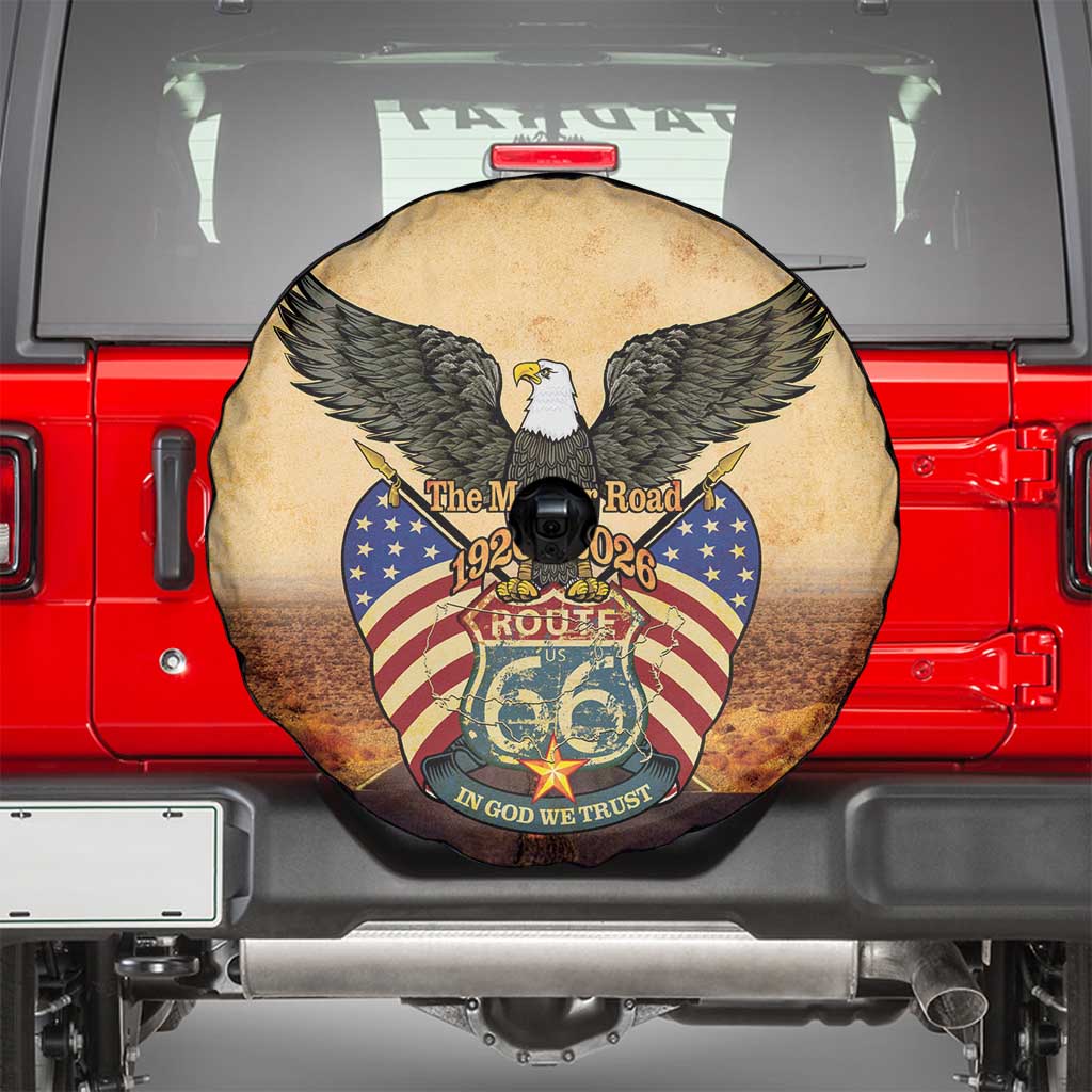 Route 66 Highway United States Spare Tire Cover Mother Road Happy 100th Anniversary Proud - Wonder Print Shop
