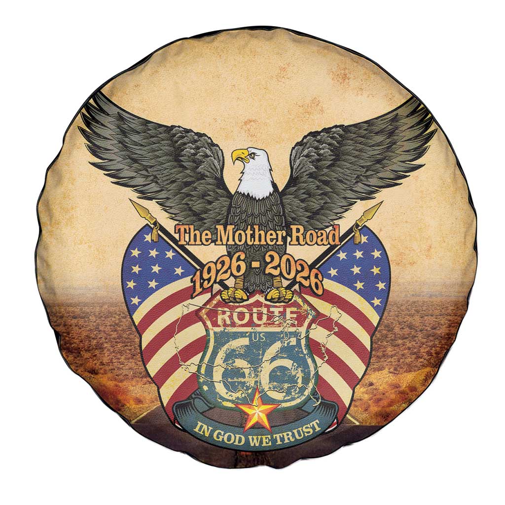 Route 66 Highway United States Spare Tire Cover Mother Road Happy 100th Anniversary Proud - Wonder Print Shop
