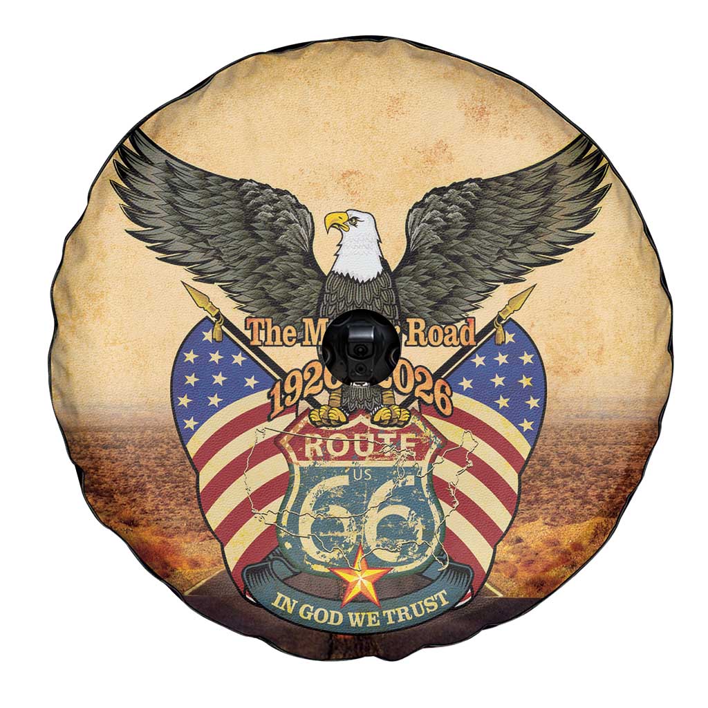 Route 66 Highway United States Spare Tire Cover Mother Road Happy 100th Anniversary Proud - Wonder Print Shop
