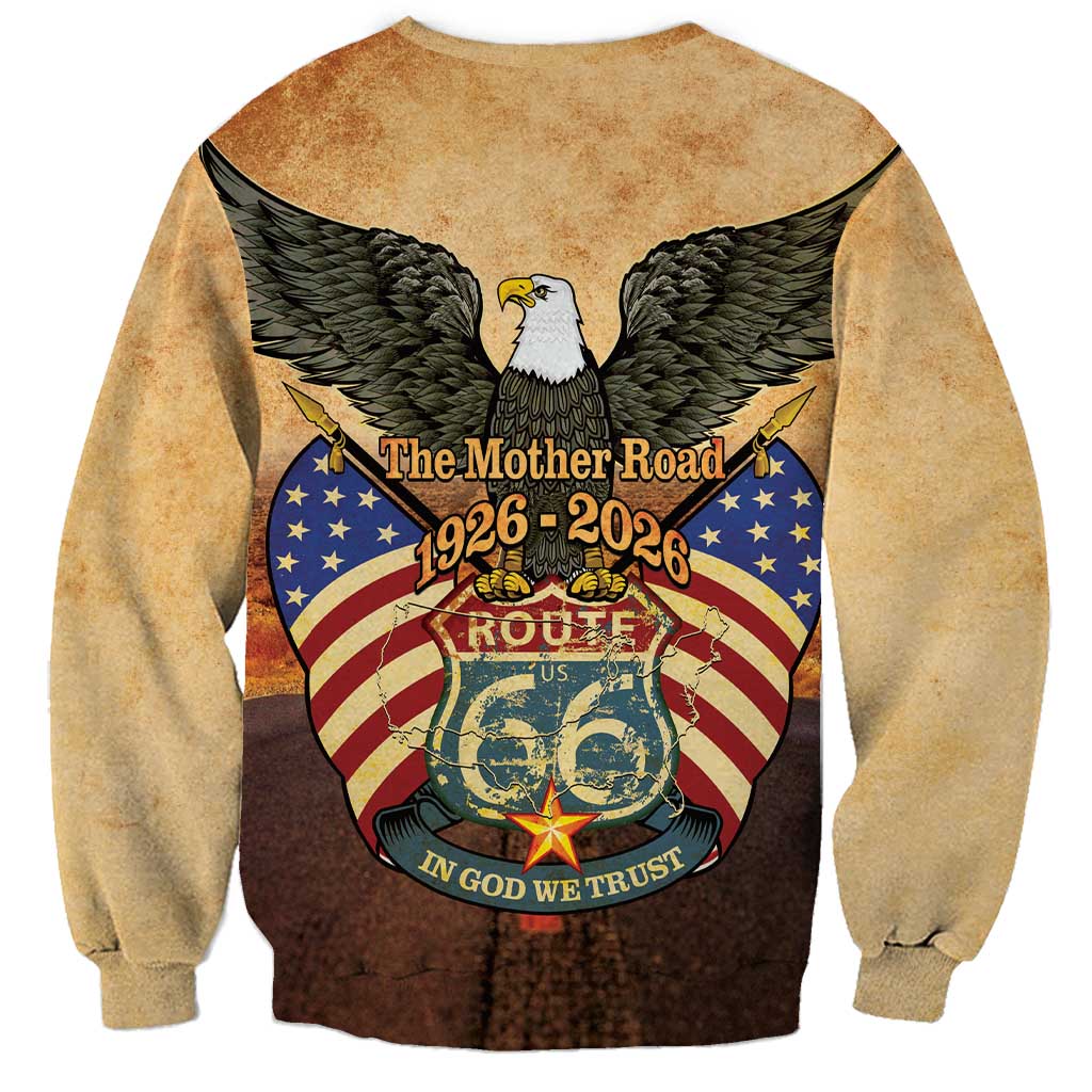 Route 66 Highway United States Sweatshirt Mother Road Happy 100th Anniversary Proud - Wonder Print Shop