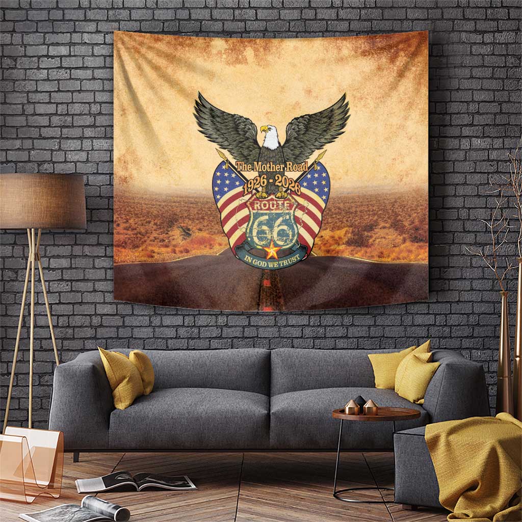 Route 66 Highway United States Tapestry Mother Road Happy 100th Anniversary Proud - Wonder Print Shop
