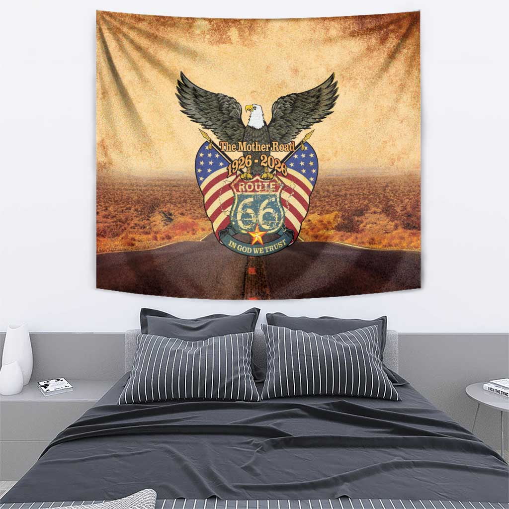 Route 66 Highway United States Tapestry Mother Road Happy 100th Anniversary Proud - Wonder Print Shop