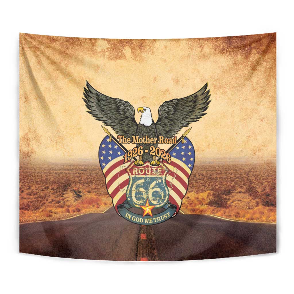 Route 66 Highway United States Tapestry Mother Road Happy 100th Anniversary Proud - Wonder Print Shop